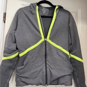 Women’s Nike Gray and Lime Dri-FIT Hoodie